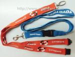 Office id badge neck ribbons with logo printed, textile id card neck lanyards,