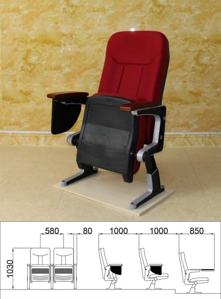 Dustproof Hypoallergenic Movie Theater Seating , Anti Fading Folding Cinema