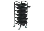 WT-6741 Salon Rolling Cart Hair Cutting Trolley Beauty Salon carts Plastics Red
