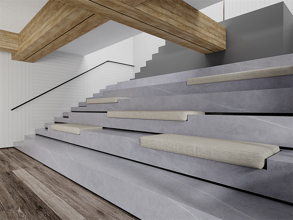 1600x3200mm Matt Gray Durable Sintered Stone Slab For Dining Room