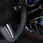 Custom Full Smooth Leather Bmw Car Steering Wheel 350mm Upgrade New