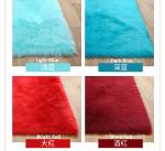 Deep Blue Colour Polyester Area Rugs / Faux Sheepskin Area Rug