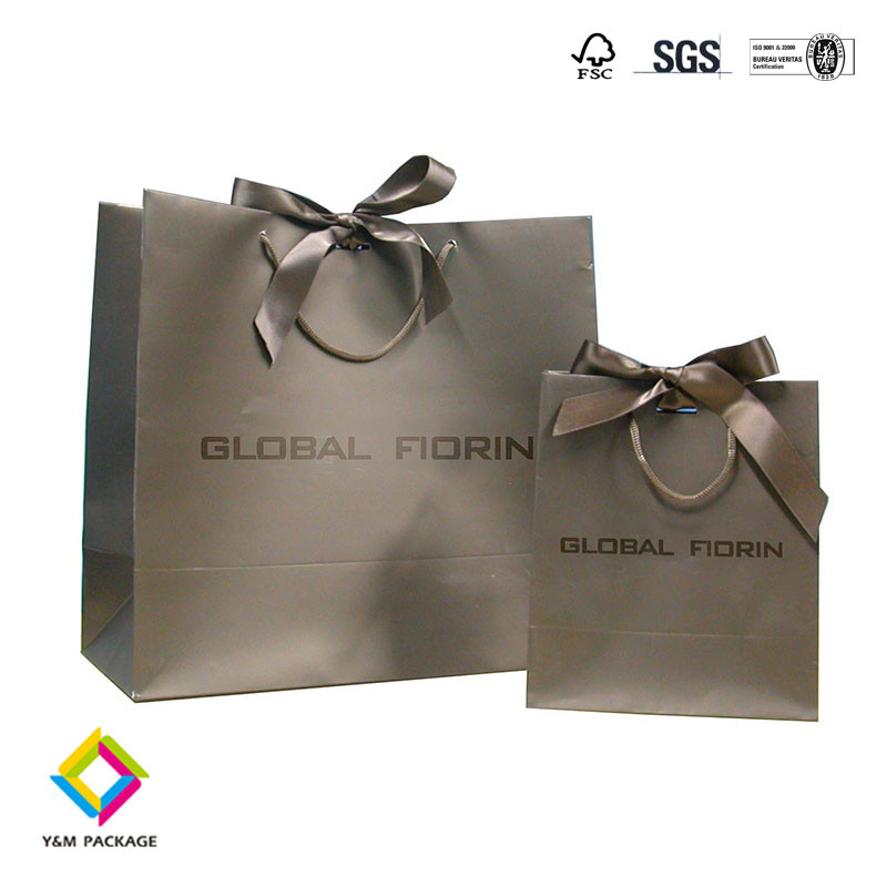 Clothing Shopping Luxury Brand Customized Logo Organza Ribbons Jewelry Carrier Paper Bag