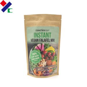 Wholesale Customized Printed Brown Kraft Paper Bags Plain Stand Up Pouches 50 Microns Biodegradable from china suppliers