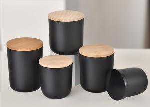 Wholesale Custom Logo Round Bottom Glass Candle Jar Matte White Black Candle Jar from china suppliers