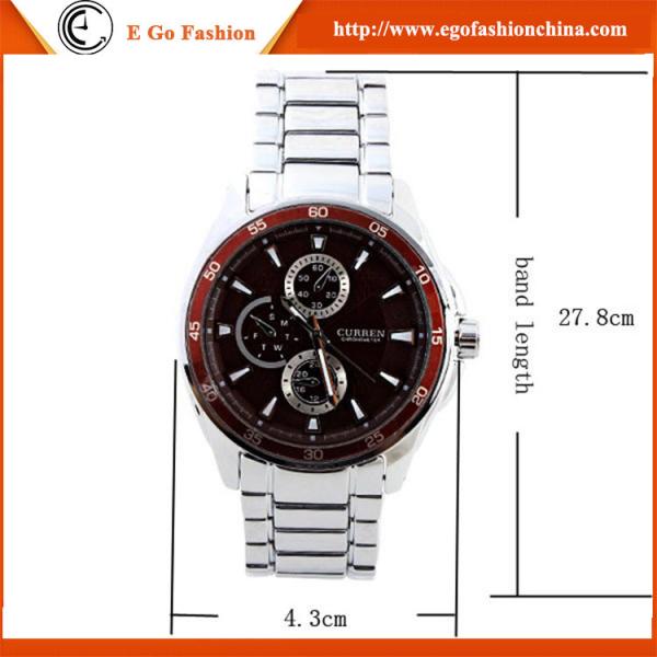 Model No. 8076 Stainless Steel Watch Fashion Business Watches Gift Wristwatch