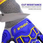 Breathable Oil Field Impact Gloves Non Slip Sandy Nitrile Palm Coated Gloves