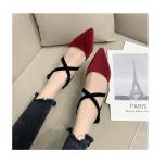 ZM038 A857-5 Summer 2020 New Cross Strap Ladies High Heel Sandals Cat Heel Women