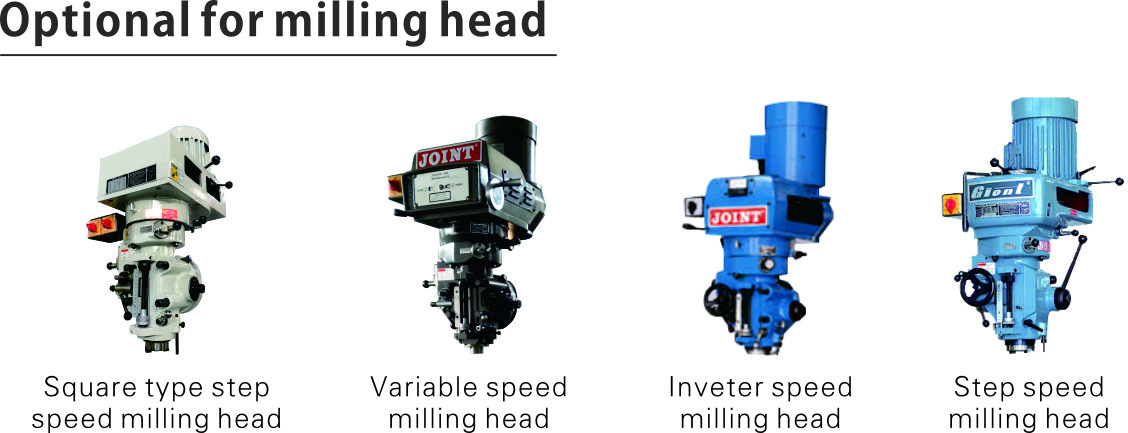 R8 Spindle Universal Automatic Milling Machine Knee Milling 4VA Spindle Tolerance 0.002mm