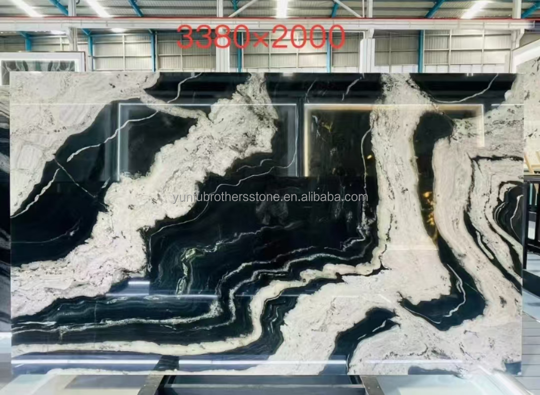 Hotel Polished Black Ink Impression Marble Natural Stone Bathtub for Home Bathroom