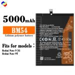 Redmi Note 9 5G Battery BM54 5000mAh for BM54 Mobile Phone Rechargeable