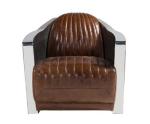 Union Jack Aviator Retro Distressed Leather Tub Chair