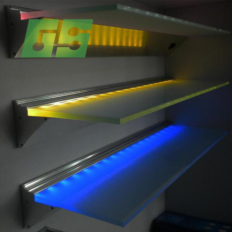 Shelf Light Panel Custom Market Shelf Multi Color Indoor Decorate LED Light Panel With Acrylic Materical DC12 V