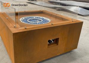 Wholesale Customized Outdoor Charcoal Brazier Gas Firepit Corten Steel Table from china suppliers