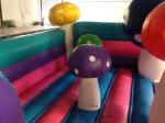 Multi - Play PVC Fabric Inflatable Fun City Mushroom Bounce House 6x4m