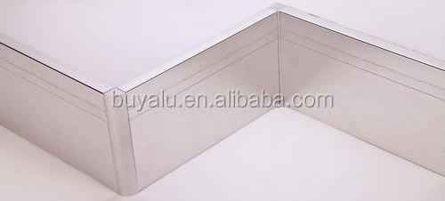 Aluminum Skirting Profile For Wall Decoration Different Finishing Corner Tile Trim