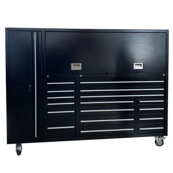 Stainless Steel Handles Metal Heavy Duty Tool Storage Box for Garage Cabinets