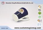 Large Colour Changing Mug , V Shaped Porcelain Travel Coffee Mugs