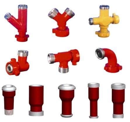 High Pressure Integral Wellhead Fittings XY Wye / Elbow / Tee U Temperature Class