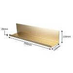 Floating Golden Aluminium Wall Shelves Decorative 550mm For Bedroom