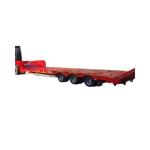 Lowbed Truck Trailers 60 Ton Semi 3 Axles Flatbed Gooseneck Excavator Transport