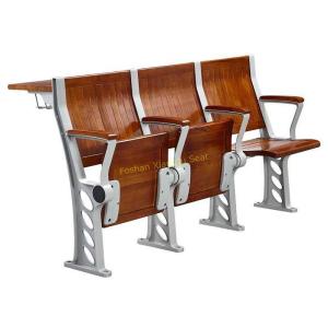 Wholesale Walnut Plywood College Classroom Furniture / Student Study Table And Chair With Armrest from china suppliers