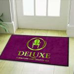 Company Custom Logo Mat For Business Nylon Fiber Rubber Backing