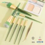 Rhinestone Glitter Crystal Plastic Makeup Brushes OEM Vegan Artist 7pcs Makeup