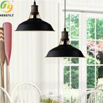 Hot Sale Nordic E26 Bulb Base Iron Finish Black Pendant Light