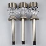 1.2V Solar Powered LED Ground Lights Acrylic Stainless Steel