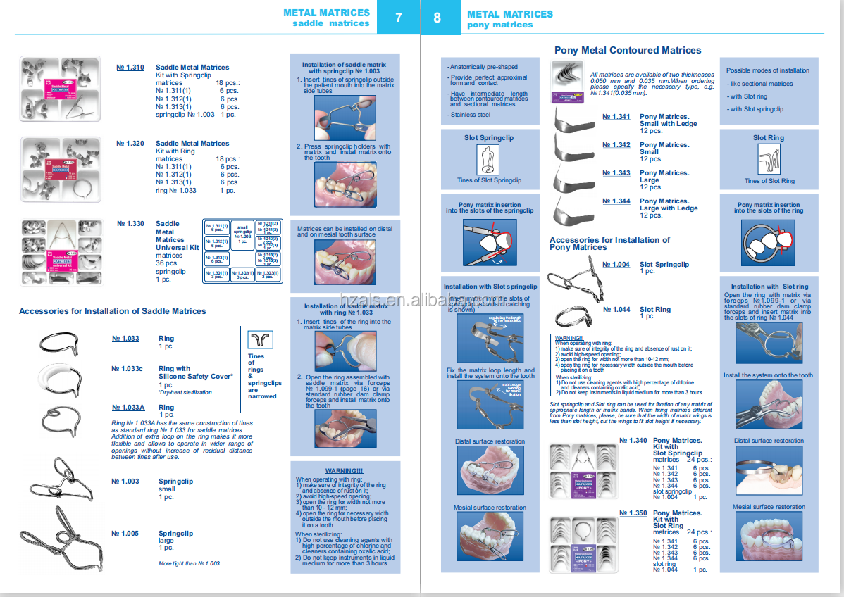 GB/T18830-2009 Dental Sectional Contoured Matrices Matrix Large 50 pcs TOR VM/ TOP BM Instrument Classification Class II