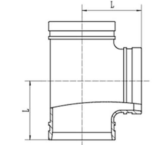 Durable Grooved Pipe Coupling / Equal Tee Ductile Iron Material Made