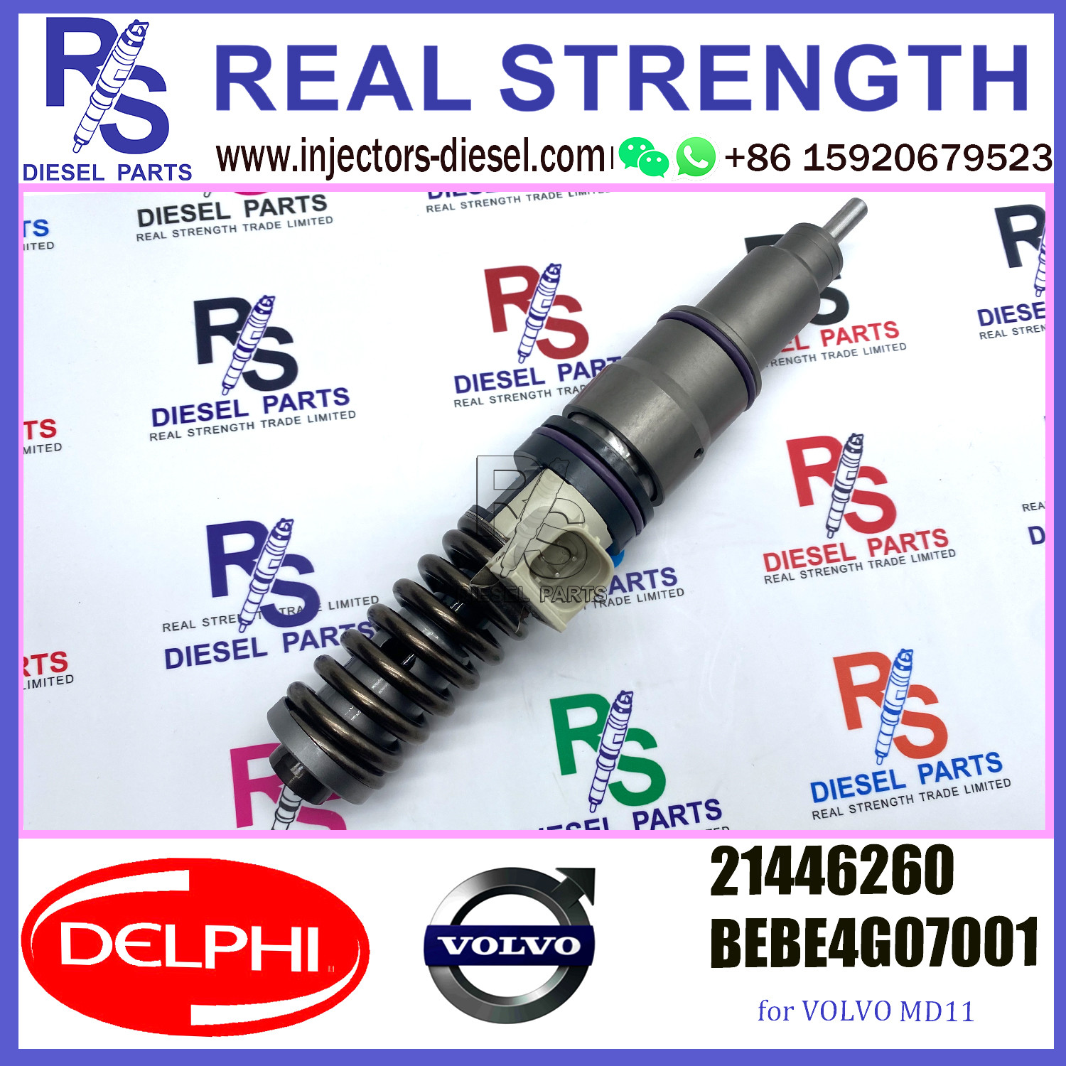 DELPHI 4pin injector 21446260 BEBE5G07001 Diesel pump Injector V-O-L-V 21446260 BEBE5G07001 E3.4 for V-O-L-V MD11