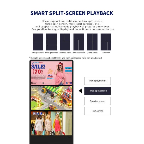 Android System Digital Signage with Infrared Touch Screen Multi-OS Support and Full HD Resolution for Interactive Advertising