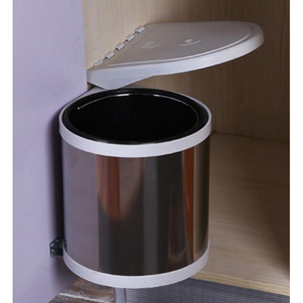 Rotate Metal Garbage Cans Stainless Steel Material Pull Out Type Water Proof