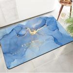 Soft Diatom Mud Bathroom Waterproof Carpet Light Luxury Marble Pattern 40*60cm