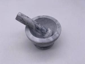 Wholesale Natural Marble Round Stone Mortar And Pestle Dia 11.5cm H 6.5cm from china suppliers