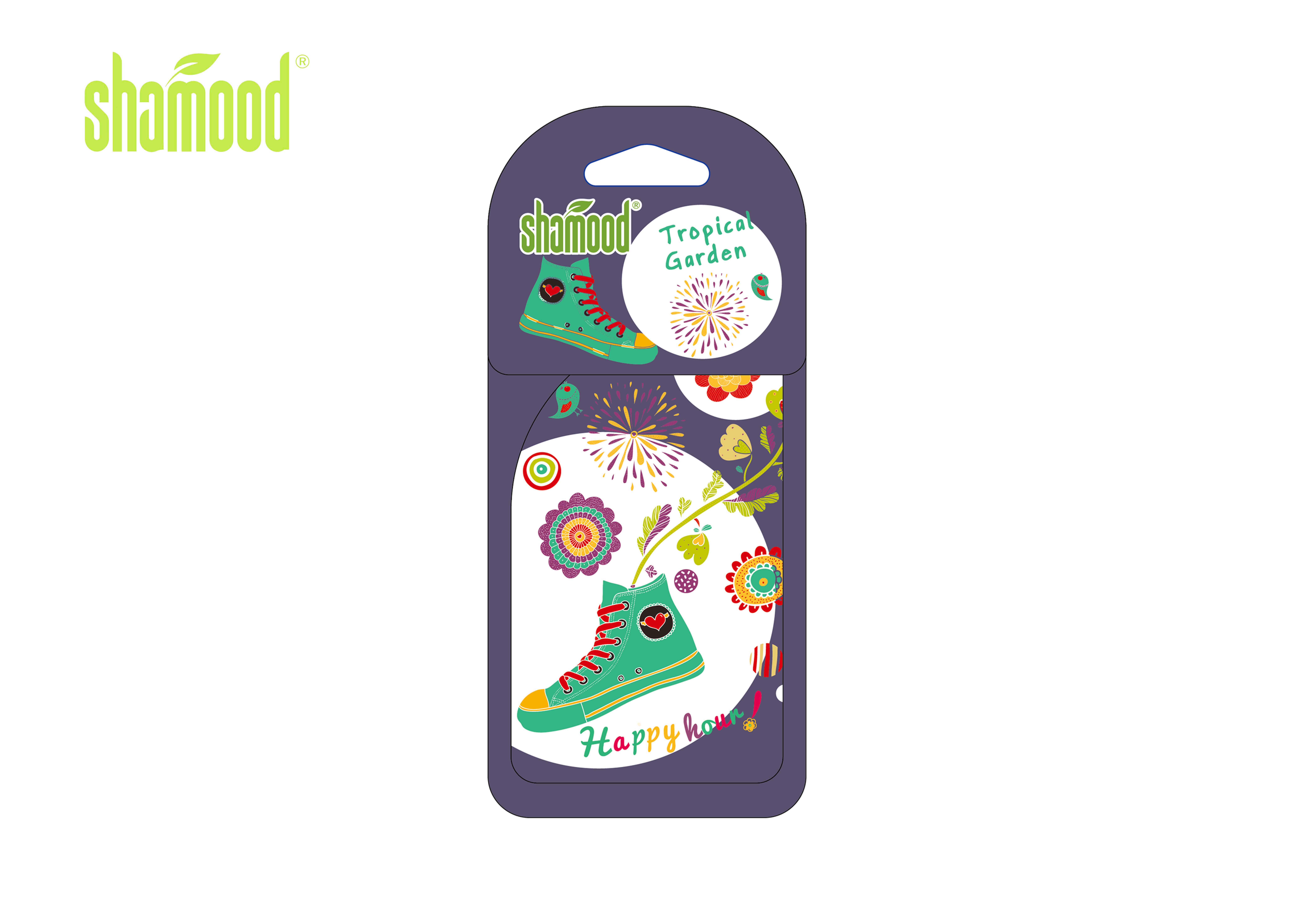 Happy Hour Tropical Garden Paper Personalised Air Fresheners for Car Using