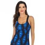 Summer swimwear plunging one piece swimsuit with ruffles swim suit for women