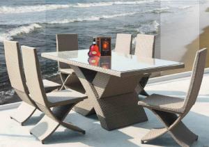 Wholesale Outdoor furniture wicker dinning table -9113 from china suppliers