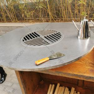Wholesale 2mm Thick Corten Steel Outdoor Barbeque Grill Metal Cooking Grills Black Rust Painted from china suppliers