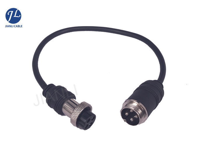 GX16 4Pin Aviation Connector Cable For Vehicle Rear View System
