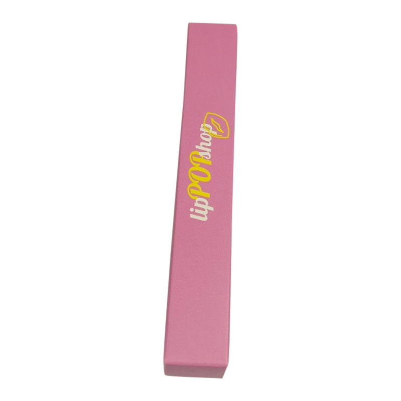 Custom logo print cardboard paper auto lock cosmetic makeup packaging lipstick lip gloss lipgloss box
