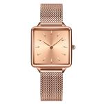 Women 3ATM Square Quartz Stainless Steel Watch Water Resistant