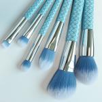 Fashion Design Makeup Brush Special Blue Plastic Handle Vegan Cosmetic Brushes