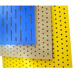 Wholesale Fireproof Slot Perforated Wood Sheets Restaurant Acoustic Wood Panels from china suppliers