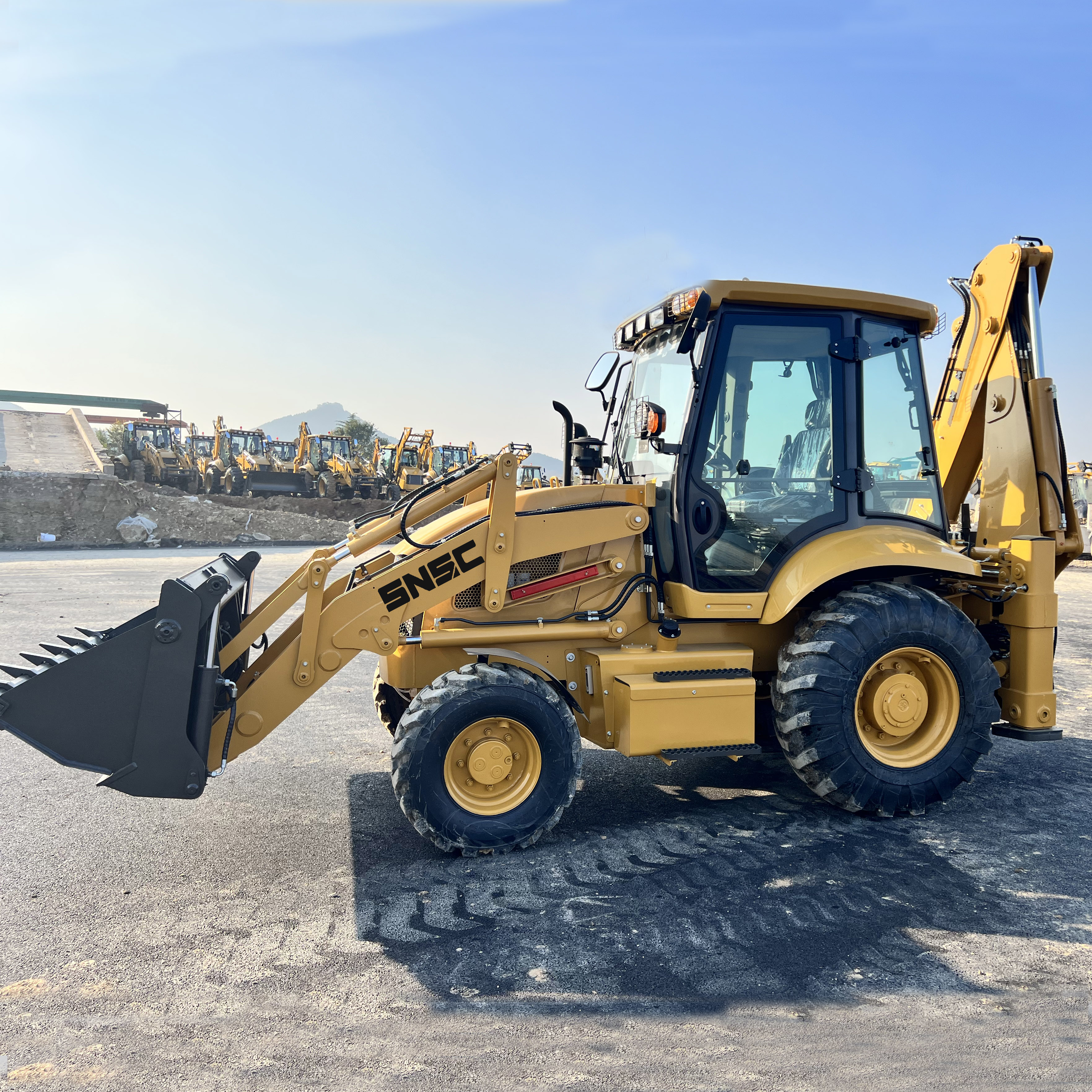 SNSC Compact Backhoe Loader With Excavator Mini Retro Excavator Back Hoe At Affordable