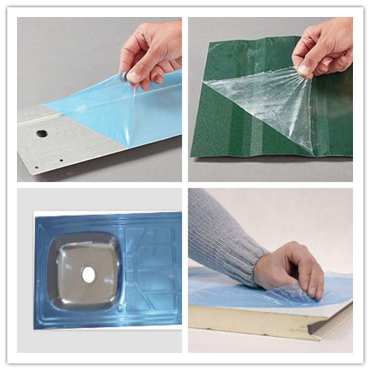 Transparent 35mic 1000m Sheet Metal Protective Film Galvanized Steel Coil Film