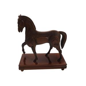 Wholesale Hot-selling Creative Wooden Horse Toys Cartoon Three-dimensional Animal Decoration Ornaments For Living Room from china suppliers