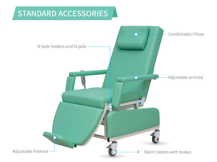 Electric Renal Dialysis Medical Chair Hemodialysis Treatment Kidney Recliner Adjustable